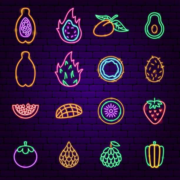 霓虹灯图标图片下载