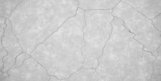 混凝土纹理呈灰色开裂。水泥墙或地板背景破裂，有裂缝、划痕和碎屑。水平的石头垃圾纹理。三维真实感矢量图图片下载