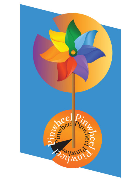 彩色的纸风车图片下载