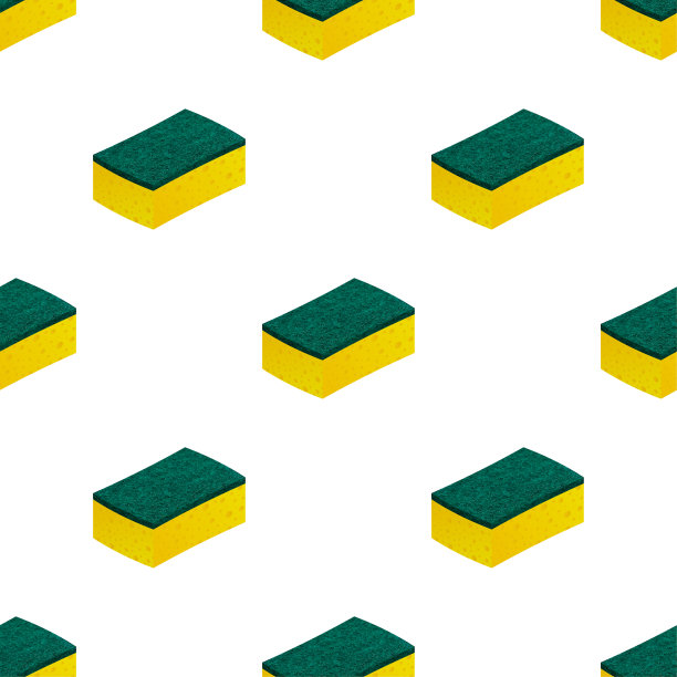 洗涤垫海绵为家务清洁模式。矢量插图。图片下载