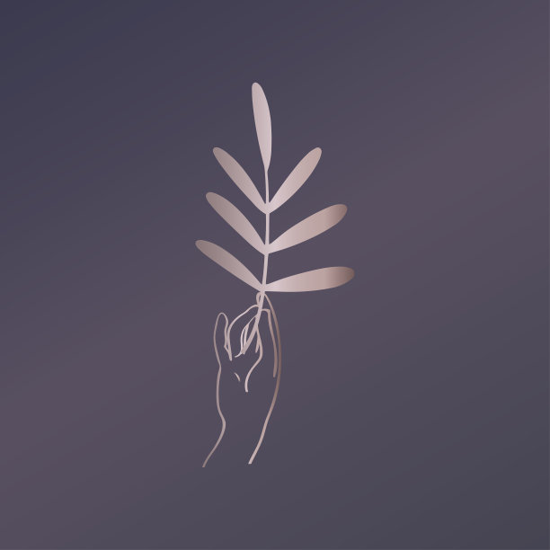 神圣之美预先制作的标志设计。黄金新月图片下载