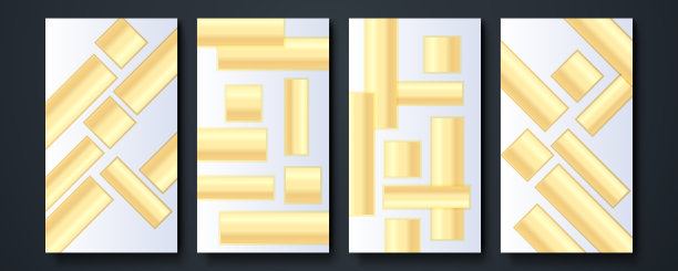 集现代白色和金色抽象背景。抽象奢华的黑金背景。现代深色旗帜模板矢量几何形状模式。未来数字平面设计图片下载