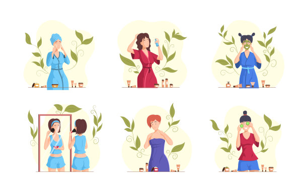 专为女性护理面部及身体的洁肤处理程序图片下载