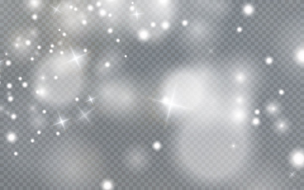 散景灯光效果背景。圣诞节的背景闪亮的灰尘圣诞节发光的光散景纸屑和火花覆盖纹理为您的设计图片下载