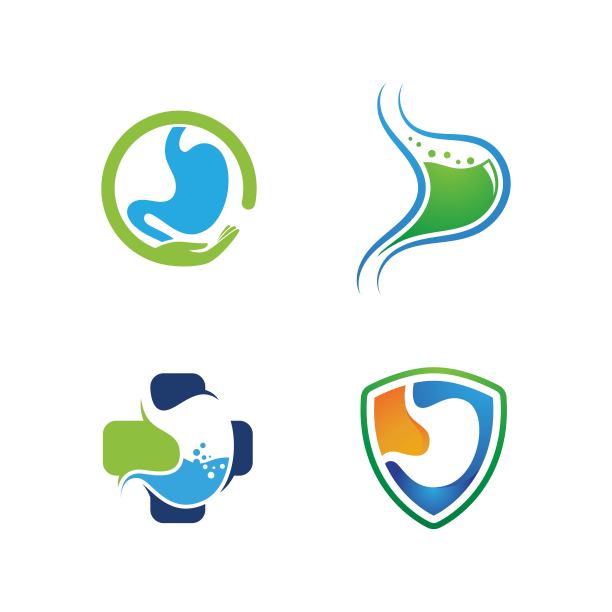 胃部护理图标设计概念矢量图片下载