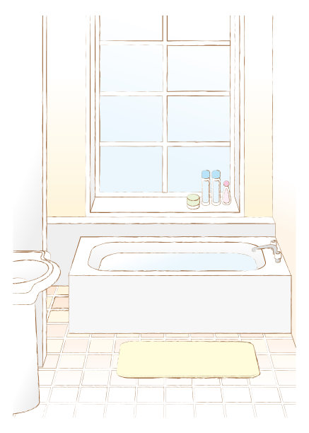 向量插图在浴室。图片下载
