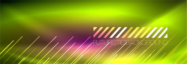 氖发光的线条，神奇的能量和光的运动图片下载