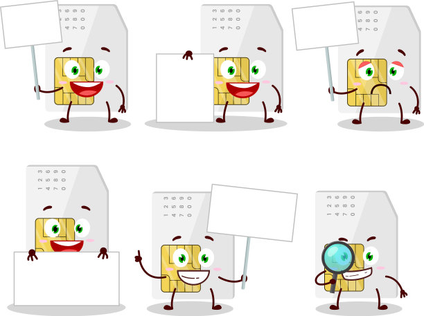 Sim卡卡通人物带信息板图片下载