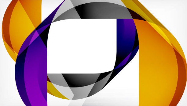 抽象的带有重叠波的正方形形状图片下载