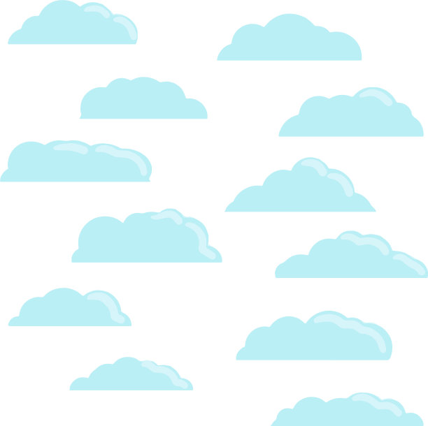 蓝色气泡云孤立卡通图片下载