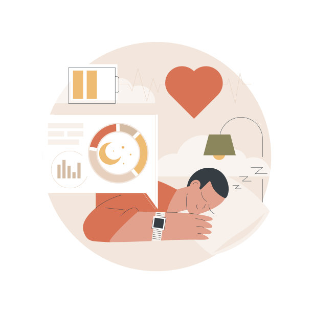 睡眠跟踪抽象概念图片下载