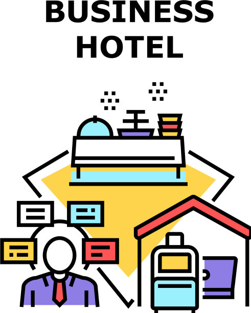商务酒店概念色图片下载