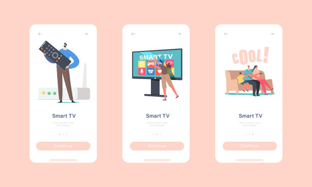 智能电视手机app页面板载屏幕模板图片下载