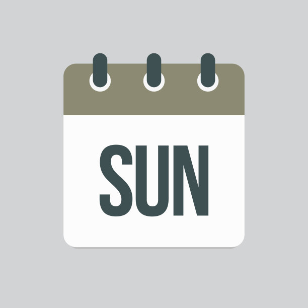 模板图标页日历日星期星期日图片下载