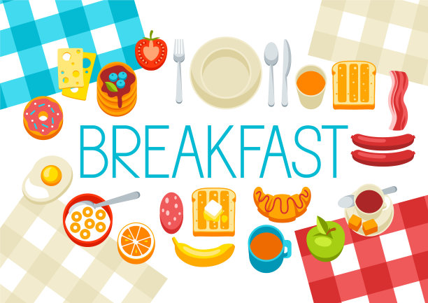 健康早餐的背景是各种各样的食物和图片下载