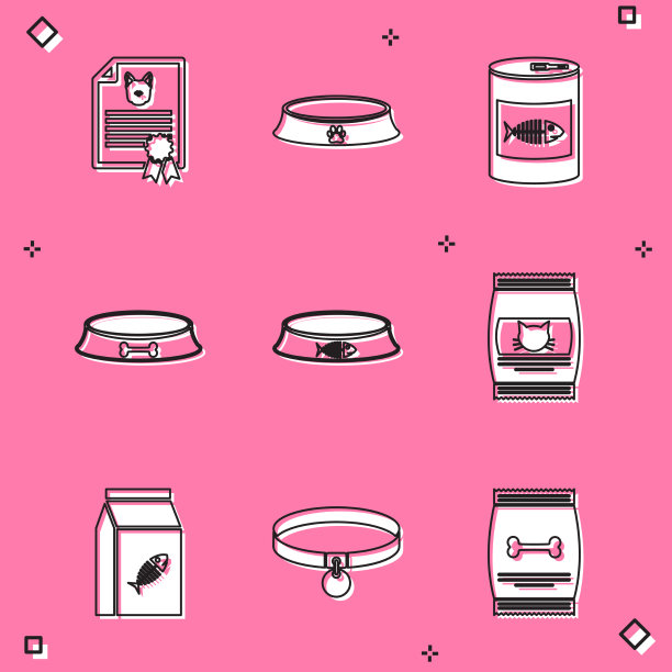 狗或猫宠物食碗证书图片下载