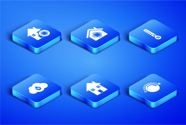 智能家居设定恒温器和家居湿度图片下载