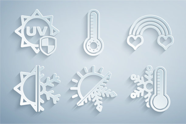 落日与雪花用心彩虹图片下载