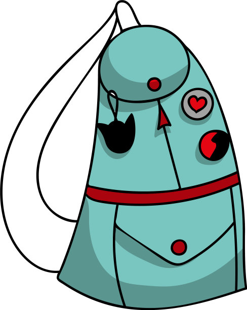 蓝色书包图标线图案图片下载