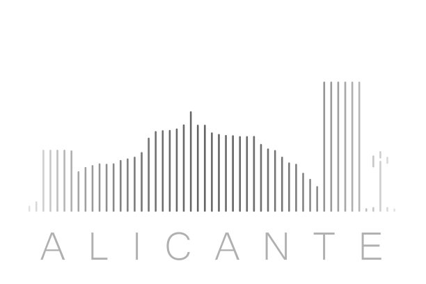 竖条阿利坎特地标天际线图片下载