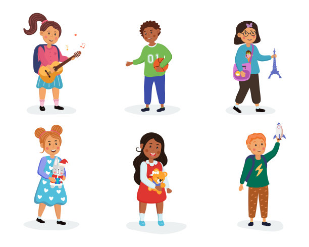 幼儿园的孩子们玩他们最喜欢的玩具图片下载