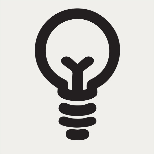 单色灯泡图标图片下载