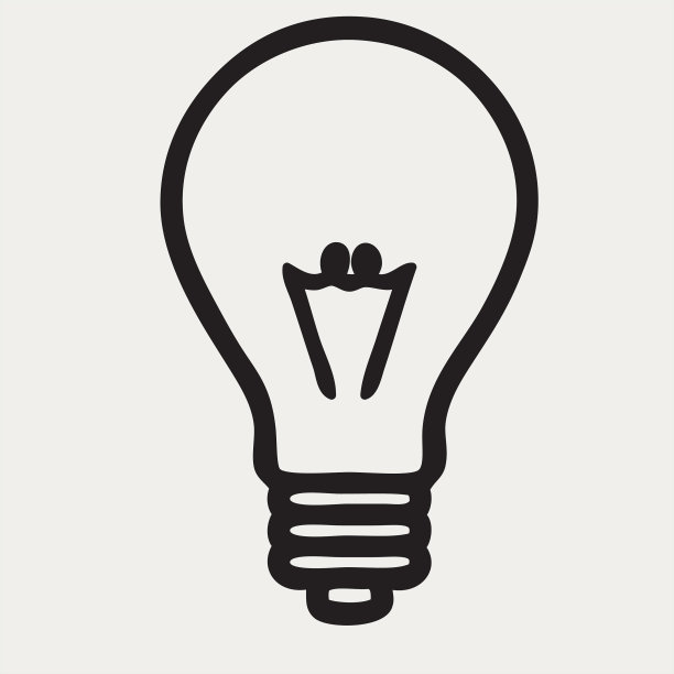 单色灯泡图标图片下载