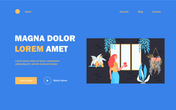 妇女在室内植物中间清洗窗户图片下载