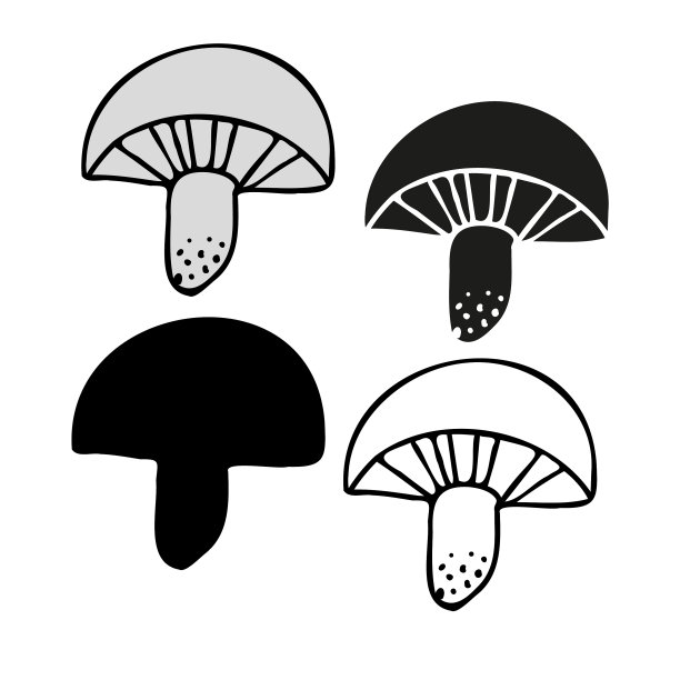 孤立的黑白设计抽象图片下载