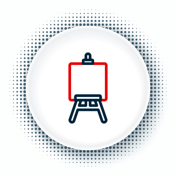 线条木画架或画板图标图片下载