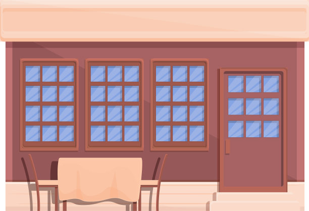 街道咖啡馆地方图标卡通咖啡图片下载