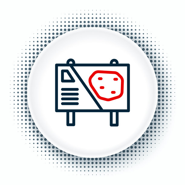 行游乐园广告牌图标孤立上图片下载