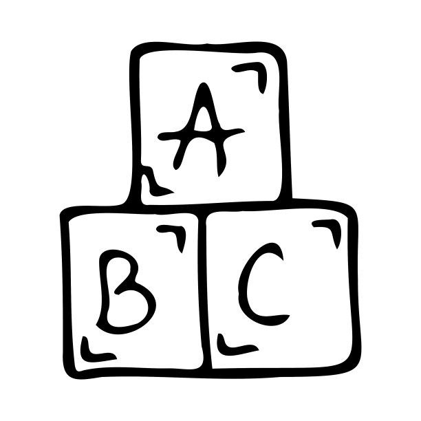 儿童方块图标方块与字母图片下载