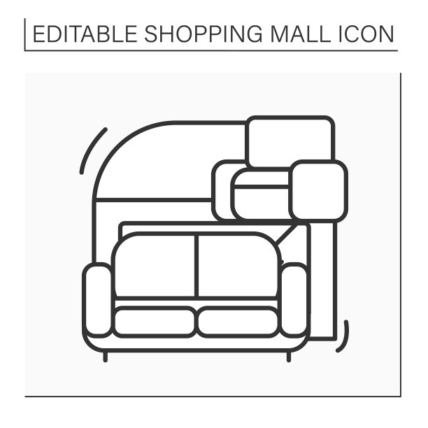 家具店线图标图片下载