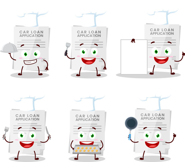 卡通人物汽车贷款申请用图片下载