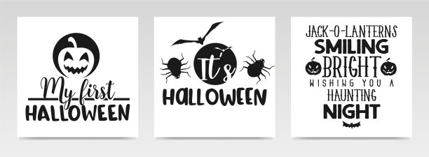 万圣节引号字母排印集图片下载