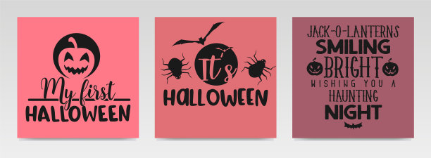 万圣节引号字母排印集图片下载