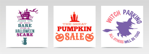 万圣节引号字母排印集图片下载