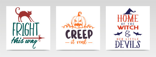 万圣节引号字母排印集图片下载