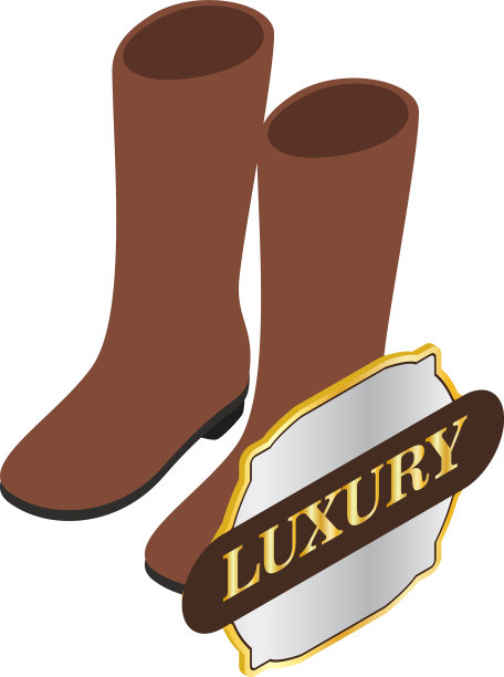 高筒靴图标等距时尚皮革图片下载