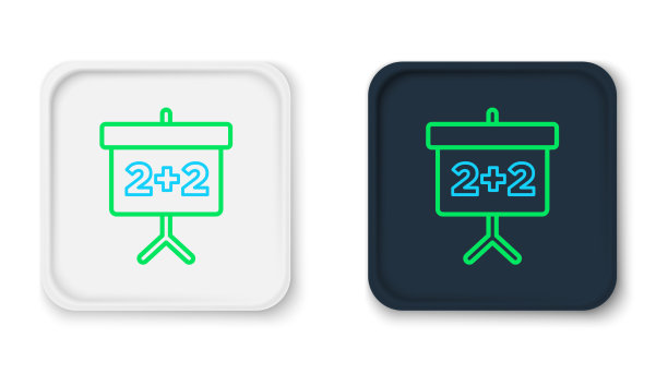 线黑板图标隔离在白色背景图片下载