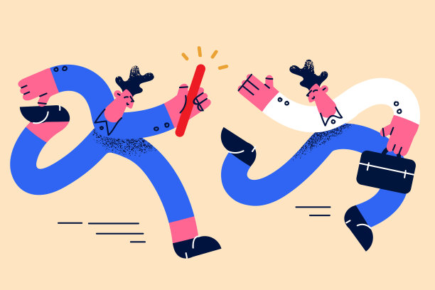 团队合作，业务交接或伙伴关系概念图片下载