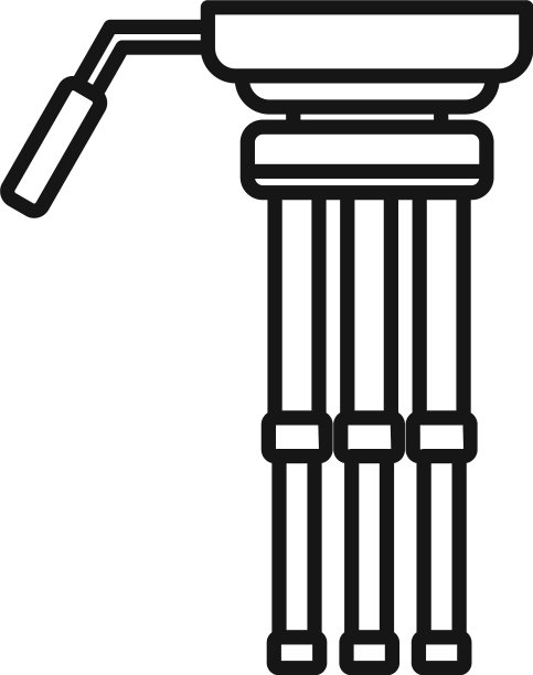 摄像机三脚架图标轮廓移动图片下载