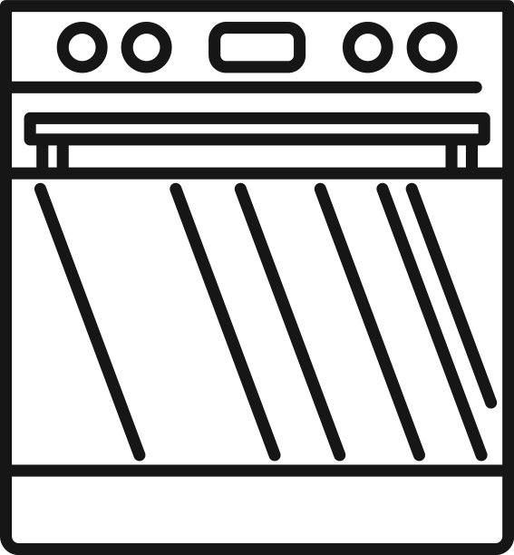 数字烤箱图标轮廓图片下载