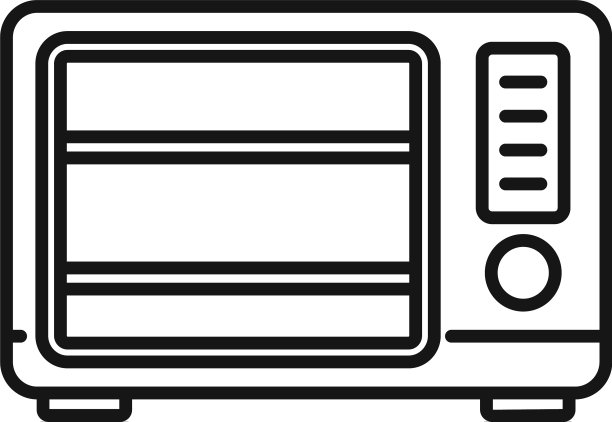 老微波炉图标轮廓电图片下载