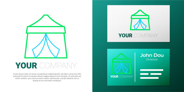 线马戏团帐篷图标孤立在白色背景图片下载