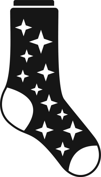 袜子明星图标简单的冬季系列图片下载