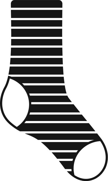 条纹袜子图标简单的时尚袜子图片下载