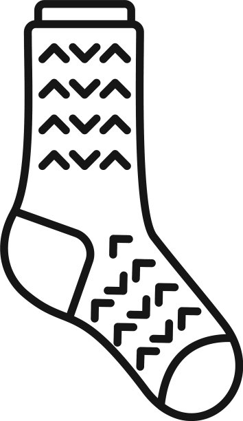 洗衣袜子图标轮廓冬季袜子图片下载