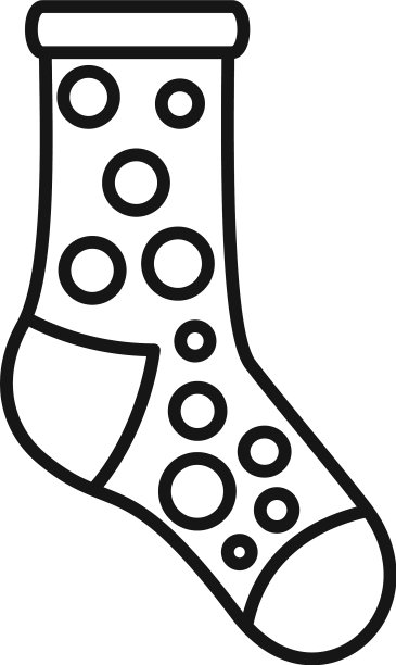 时髦的袜子图标轮廓冬季运动袜子图片下载